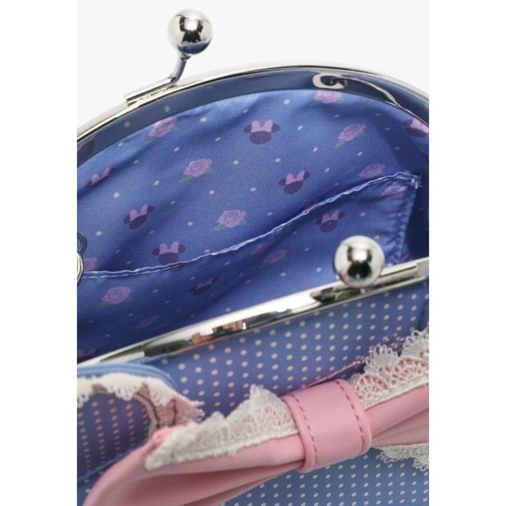 NEW! LOUNGEFLY‎ DISNEY MINNIE MOUSE FLORAL LACE CROSSBODY BAG & MATCHING WALLET! - Picture 13 of 13